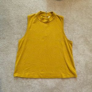 Anthropologie Mock Neck Sleeveless Blouse